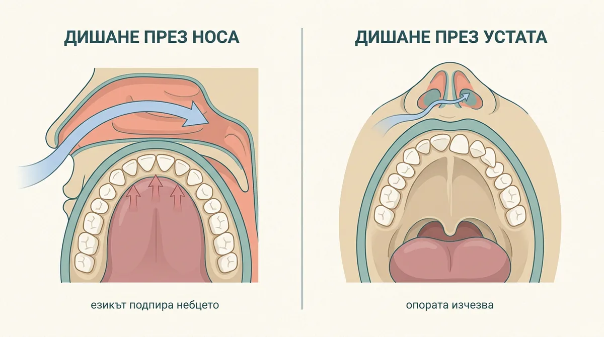 Инфографика: езикът подпира небцето отвътре